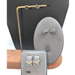 Harry Potter Gold & Silver Plated Stud Earrings Three Pairs